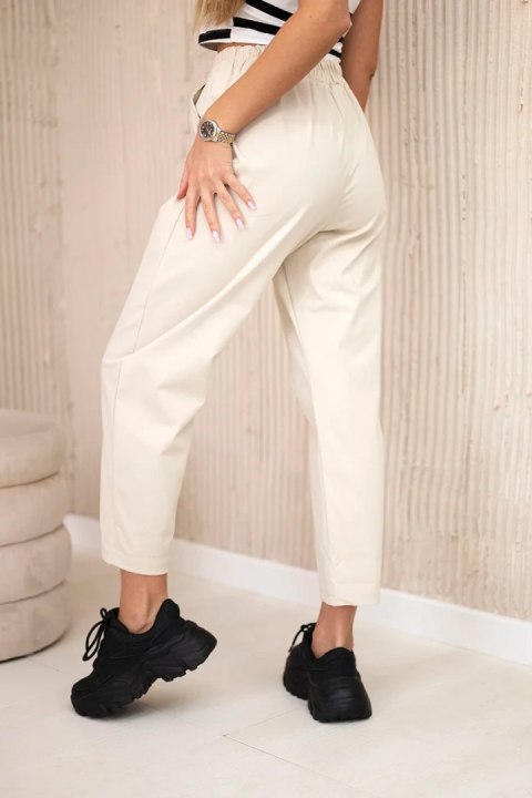 Spodnie z kieszeniami Summer Punto jasno beżowe