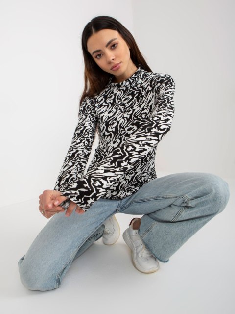 Bluzka LK-BZ-509197-1.51P biało-czarny L/XL