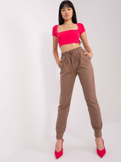 Spodnie LK-SP-508922-1.30X brązowy L/XL