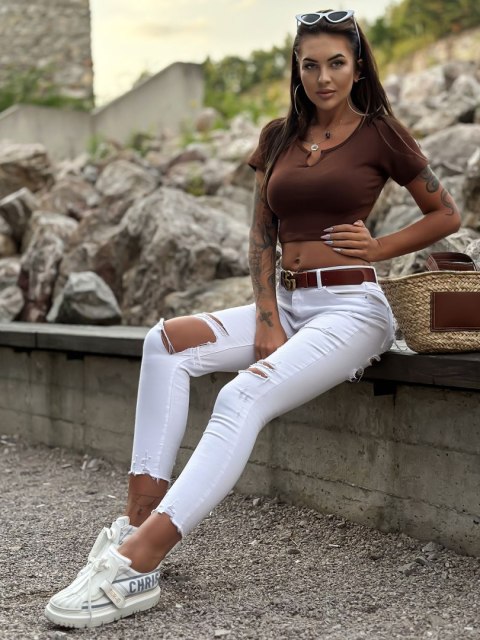 Bluzka TW-BZ-2100.58P brązowy XL