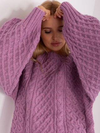 Sweter AT-SW-2367-2.64P fioletowy