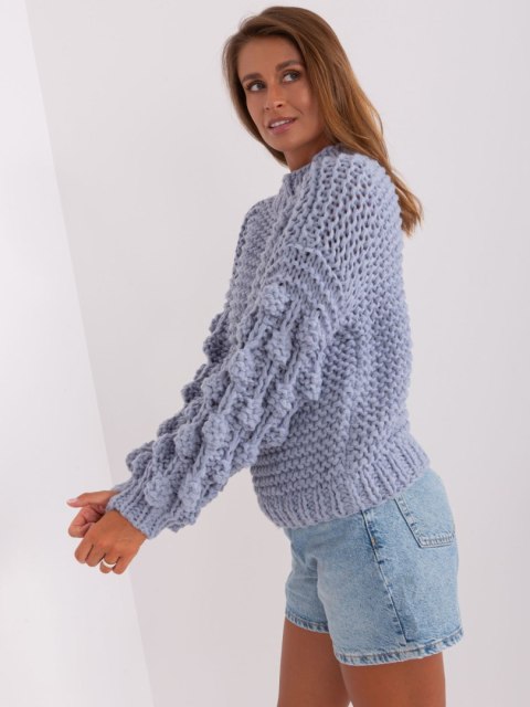 Sweter AT-SW-2382.97P szaro-niebieski