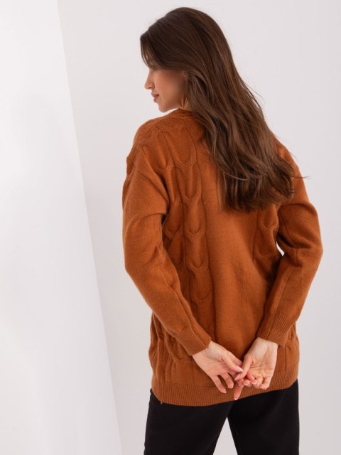 Sweter AT-SW-2241.36P ciemny pomarańczowy