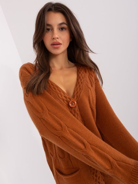Sweter AT-SW-2241.36P ciemny pomarańczowy
