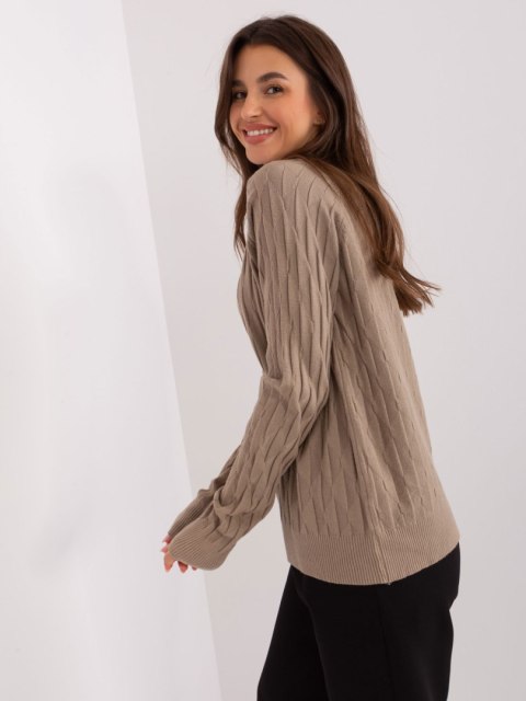 Sweter AT-SW-2326.37X ciemny bezowy