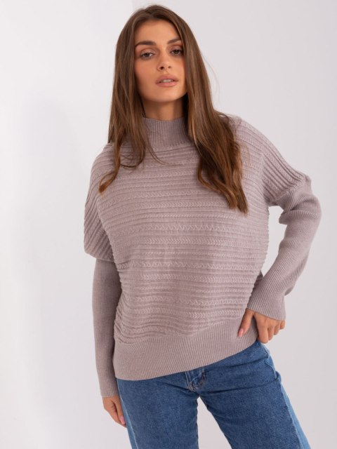 Sweter AT-SW-2368.36X ciemny bezowy