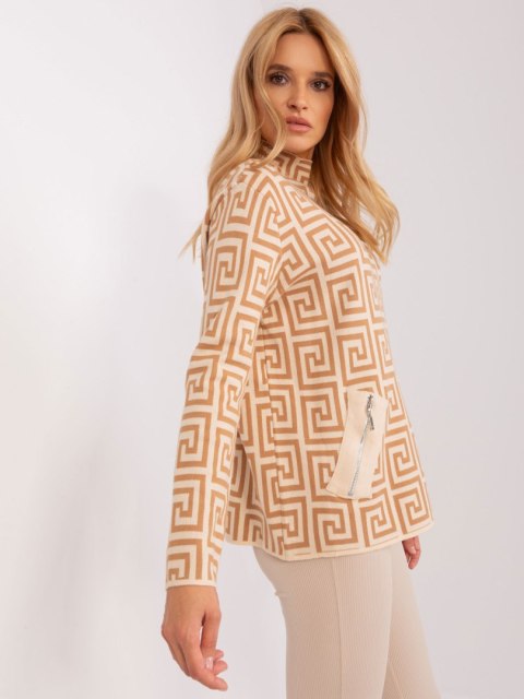 Sweter AT-SW-2341.00P camelowy