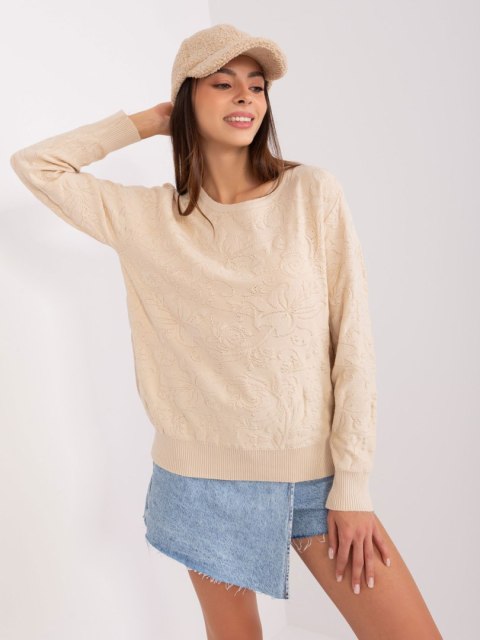 Sweter AT-SW-2231A.00P jasny beżowy