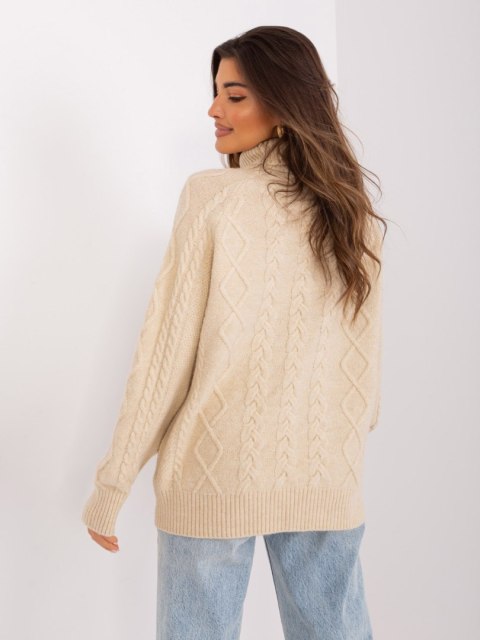 Sweter AT-SW-2355-2.12P beżowy