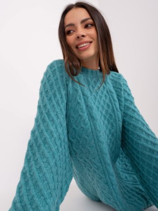 Sweter AT-SW-2367-2.64P turkusowy