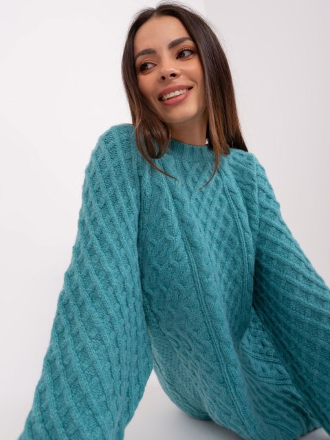Sweter AT-SW-2367-2.64P turkusowy