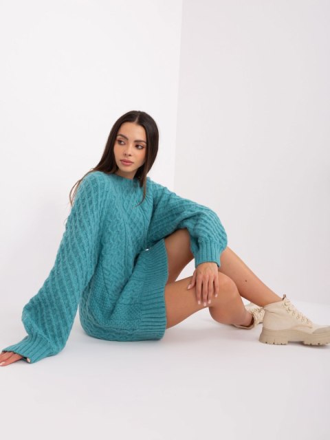 Sweter AT-SW-2367-2.64P turkusowy