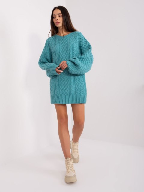 Sweter AT-SW-2367-2.64P turkusowy