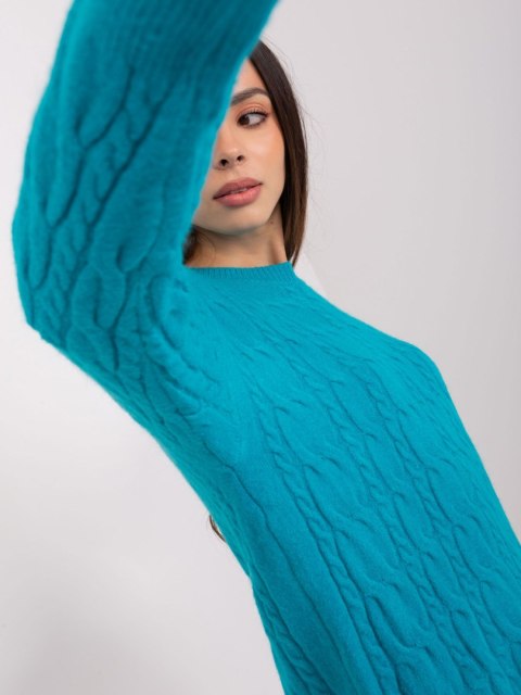 Sweter AT-SW-2335-1.68P turkusowy