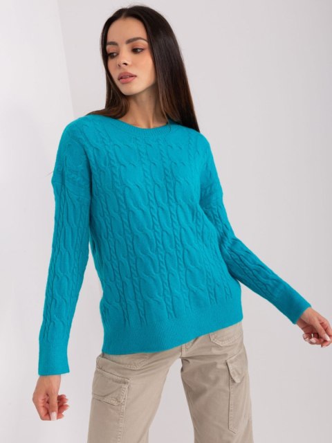Sweter AT-SW-2335-1.68P turkusowy