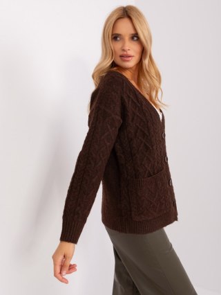 Sweter AT-SW-2358.31 ciemny brązowy