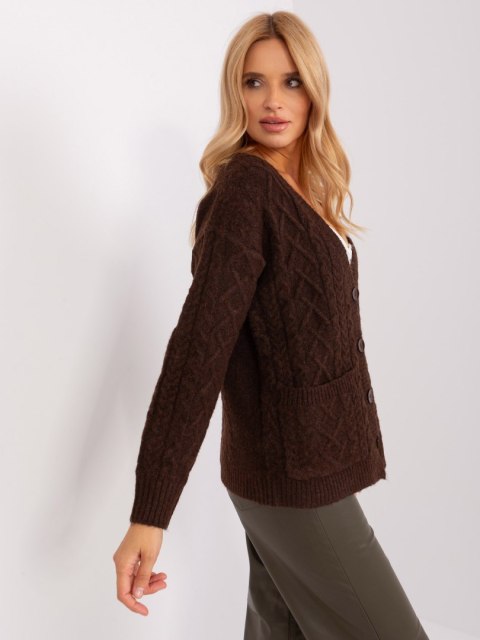Sweter AT-SW-2358.31 ciemny brązowy