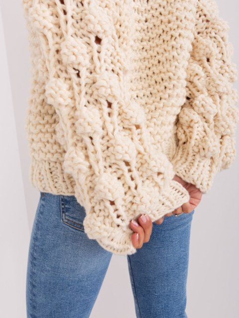 Sweter AT-SW-2382.97P jasny beżowy