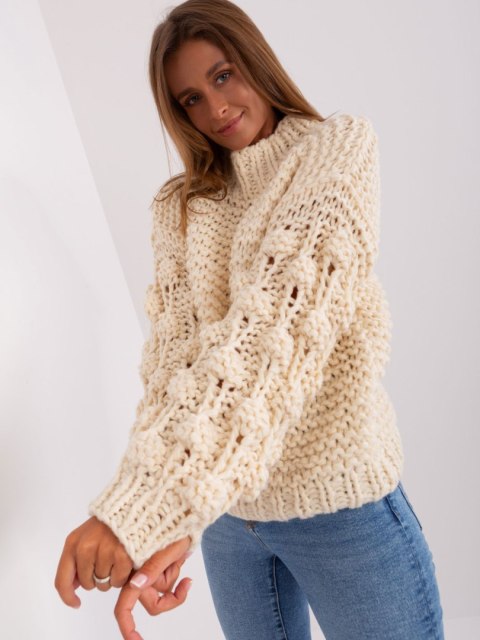 Sweter AT-SW-2382.97P jasny beżowy