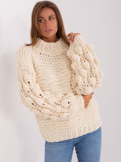 Sweter AT-SW-2382.97P jasny beżowy