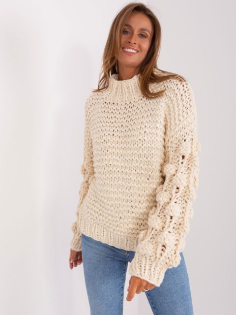 Sweter AT-SW-2382.97P jasny beżowy