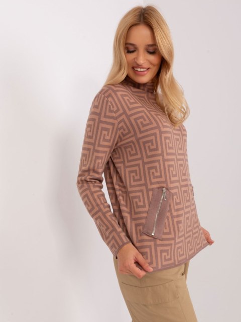 Sweter AT-SW-2341.00P jasny brązowy