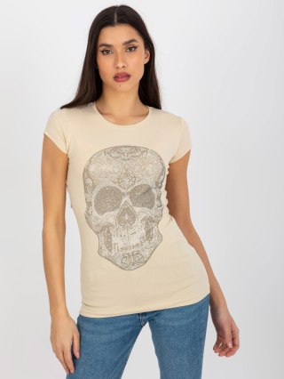 T-shirt EM-TS-HS-21-532.22P beżowy S