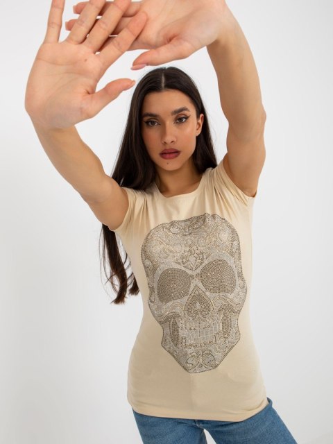 T-shirt EM-TS-HS-21-532.22P beżowy S