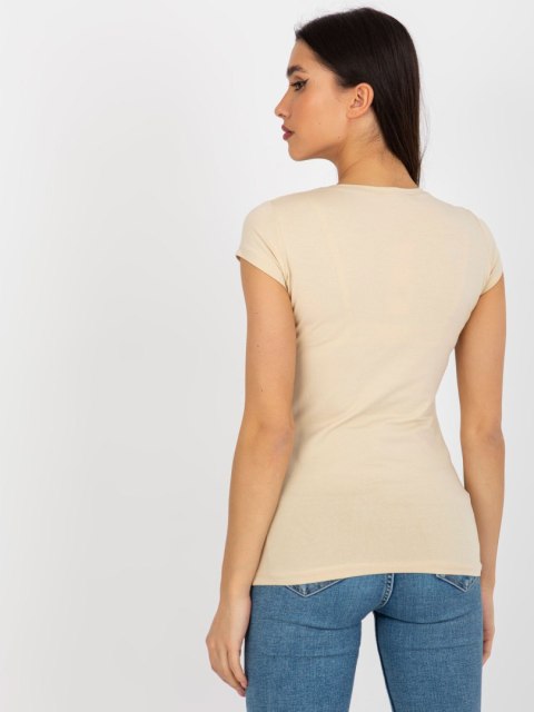 T-shirt EM-TS-HS-21-532.22P beżowy S