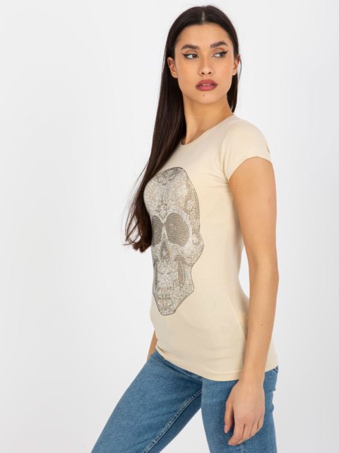 T-shirt EM-TS-HS-21-532.22P beżowy S