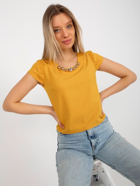 Bluzka LK-BZ-505783-1.42P ciemny żółty 36