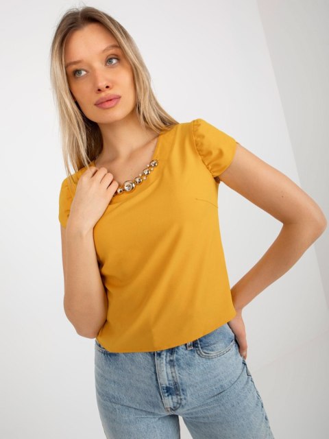 Bluzka LK-BZ-505783-1.42P ciemny żółty 36