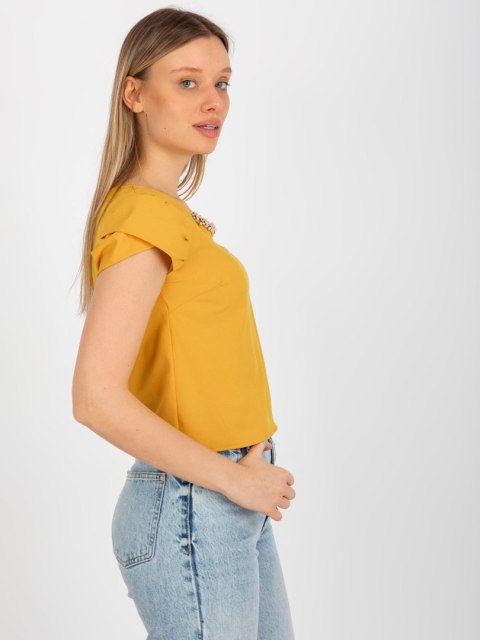 Bluzka LK-BZ-505783-1.42P ciemny żółty 38