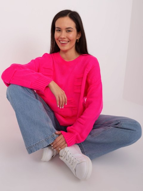 Sweter BA-SW-8053.31 fluo różowy