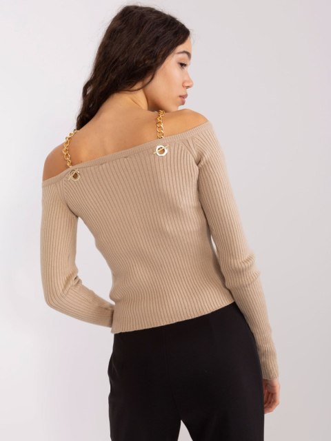 Sweter EM-SW-070921.49 ciemny bezowy M/L