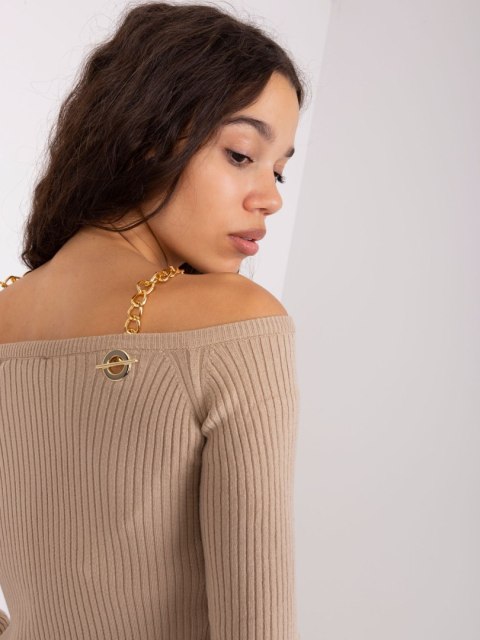 Sweter EM-SW-070921.49 ciemny bezowy M/L