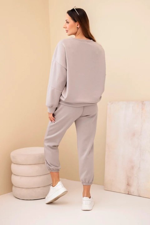 Komplet bluza + spodnie masełko ciemny beżowy