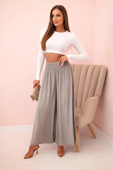 Spodnie damskie wiskozowe z elastycznym pasem fango