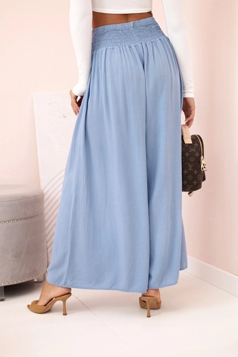 Spodnie damskie wiskozowe z elastycznym pasem jeansowe