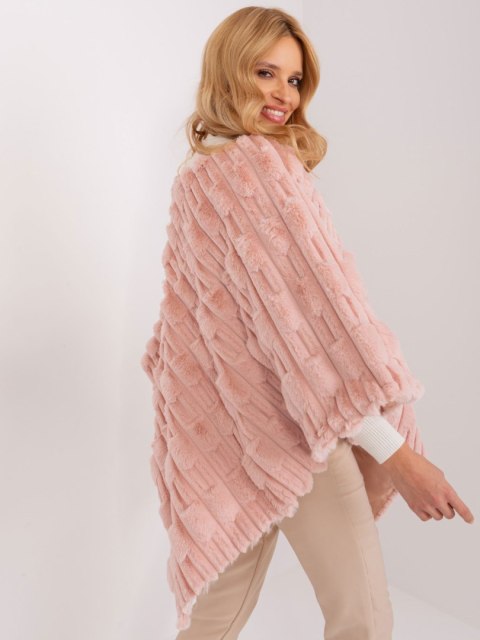 Poncho AT-PN-2347.68 jasny różowy