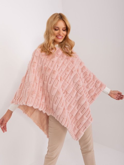 Poncho AT-PN-2347.68 jasny różowy