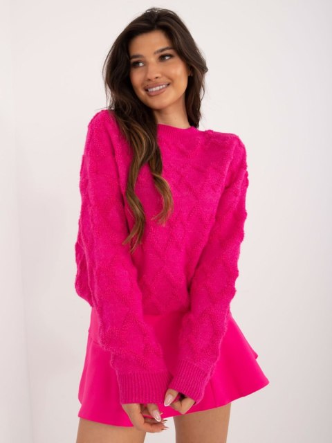 Sweter AT-SW-2361.61 fuksjowy