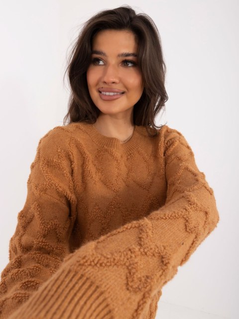 Sweter AT-SW-2361.61 jasny brązowy