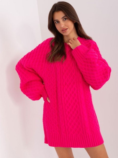 Sweter AT-SW-2367-2.64P fuksjowy