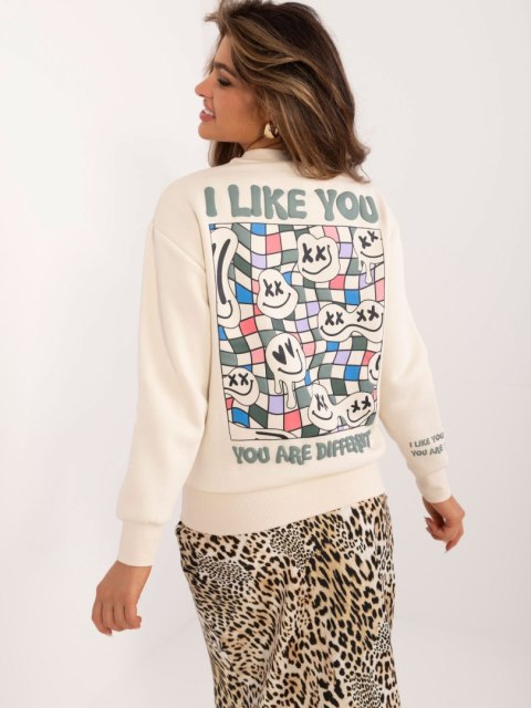 Bluza D10600T02568E jasny beżowy XS