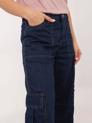 Spodnie jeans D80016BD62458D282 granatowy S