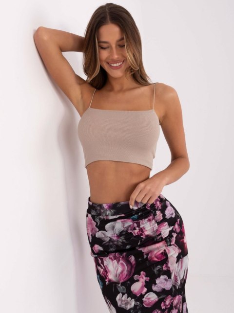 Top D16005M02459A ciemny bezowy XS