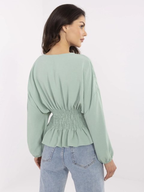 Bluzka D50021F11088A pistacjowy M/L