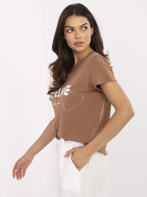 T-shirt CLM-TS-1726.87 jasny brązowy S