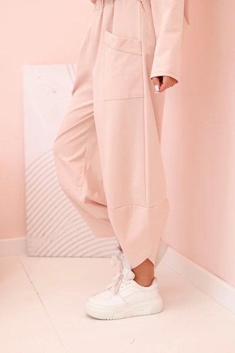 Komplet new punto bluza + spodnie ciemny pudrowy róż